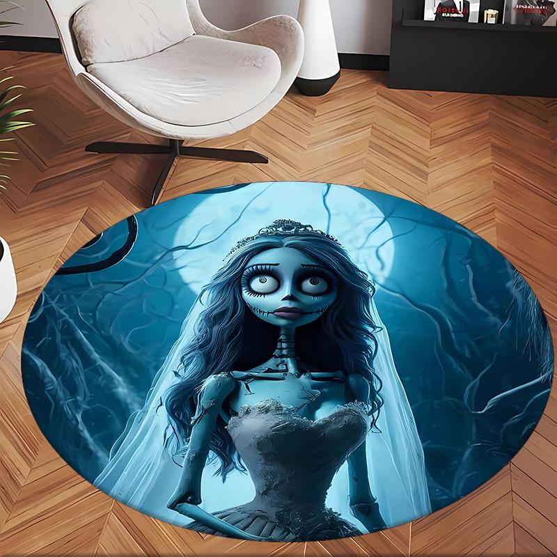 La Sposa Cadavere (1) Tappeto Rotondo per Ufficio Tappeto Decorativo per Pavimento per Ufficio Camera da Letto Soggiorno e Spazio Domestico