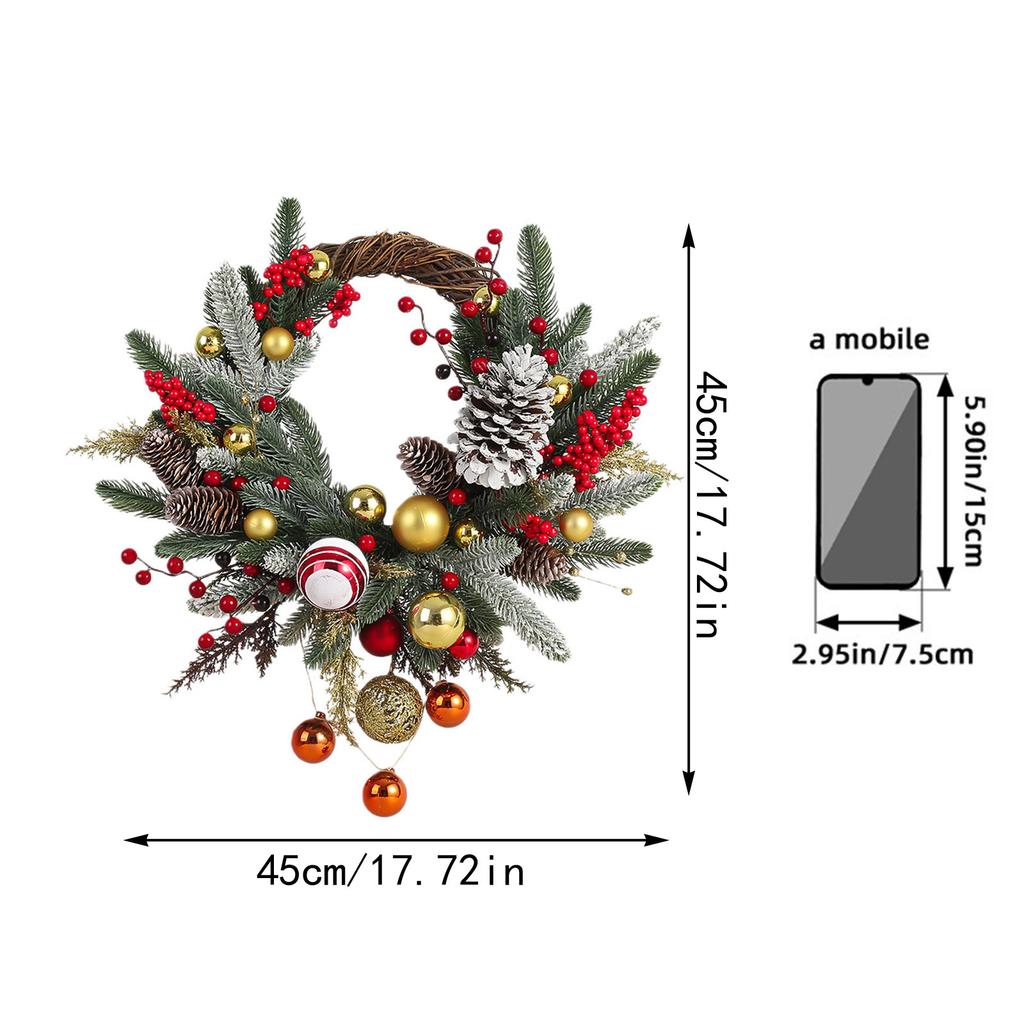 Christmas Kitchen Cabinet Wreaths, Suitable For Decorating The Kitchen Or Doors, Both Indoors And Outdoors For Holiday Decorations