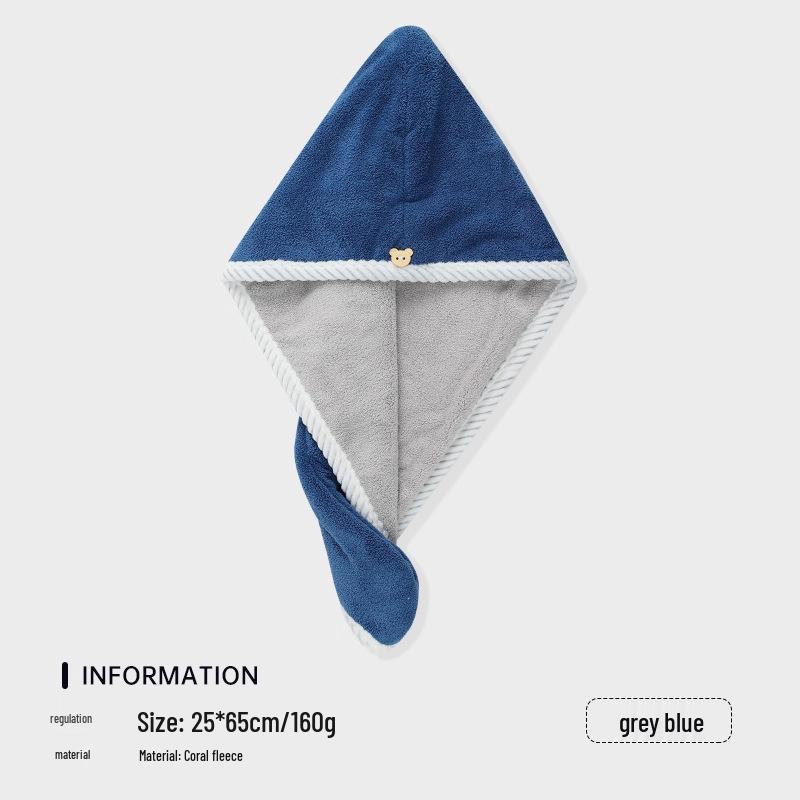 

Women s Double Layer Quick-Dry Hair Cap - Thick Coral Fleece, Soft & Absorbent Hair Towel for Girls