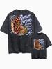 Retro Vintage Loose Black Tshirt for Men and Women Featuring Cute Moo Deng Face Womens Casual Short Sleeved Tshirt Design