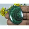 AA++ 101Cts. Natural Green Malachite Oval Cabochon Loose Gemstone 33X47X04MM D-12
