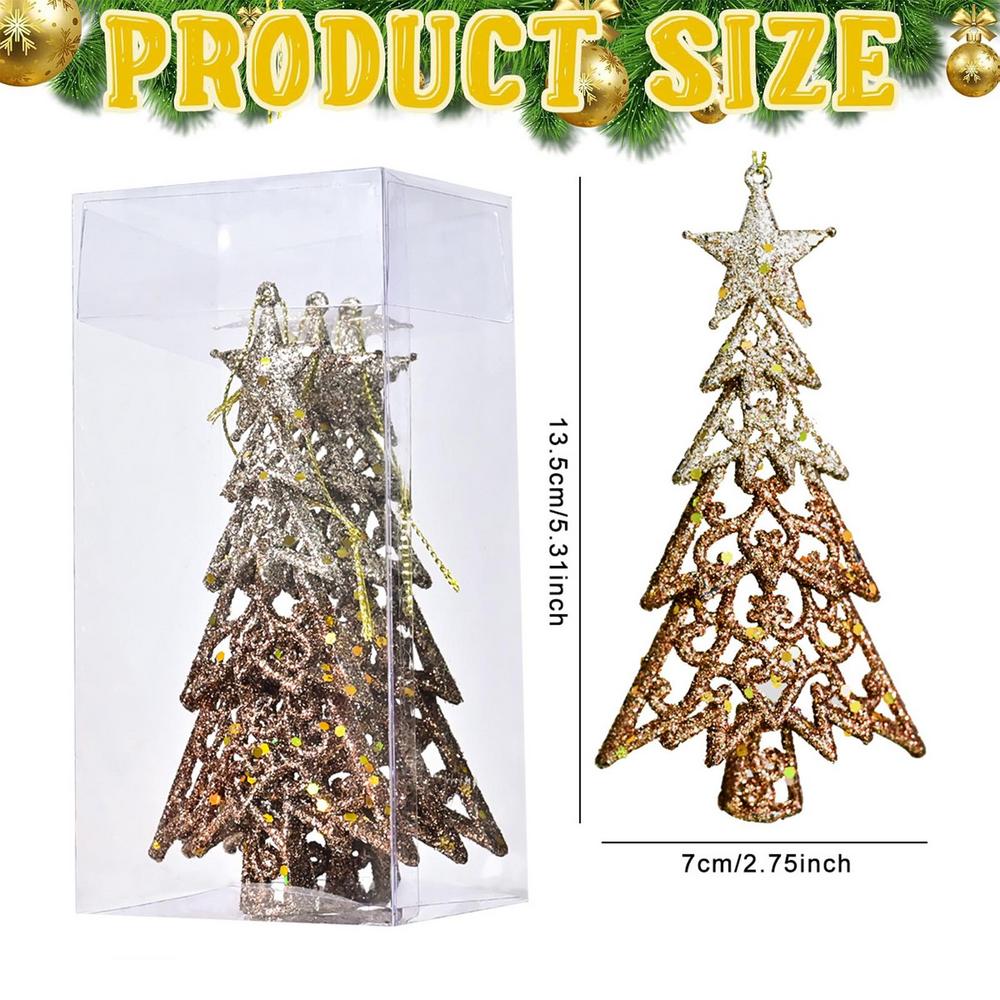 

Christmas Tree Ornaments Creative 3 Pieces Festive Christmas Star Farmhouse Decor For Holiday Festival Decoration Home Family