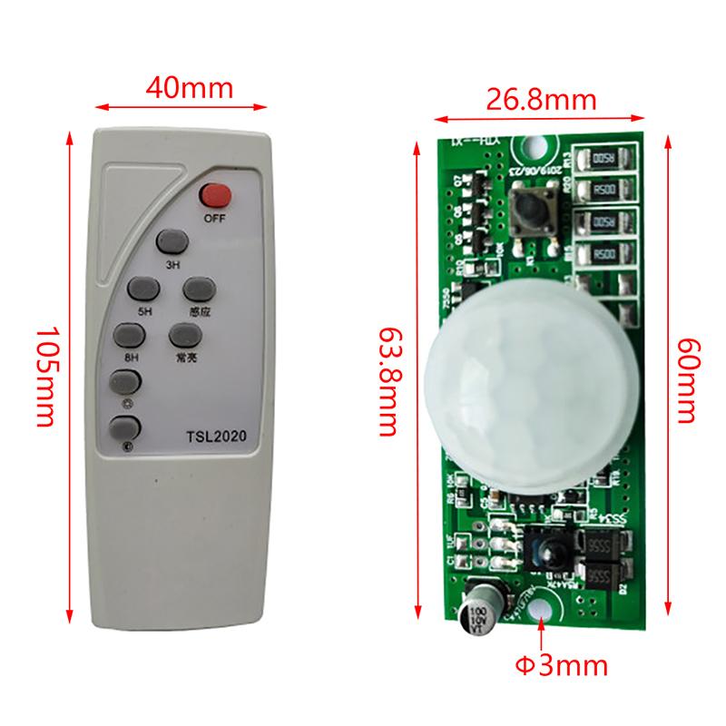 3.2V 3.7V Remote Control Pir Solar Integrated Street Lamp Sensor Circuit Board Solar Led Driver Board With Remote Control