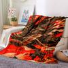 1pc Dragon Print Blanket - Lightweight Flannel Fleece with Digital Printing, Soft Warm for Sofa, Travel, Camping, Office yy251018315