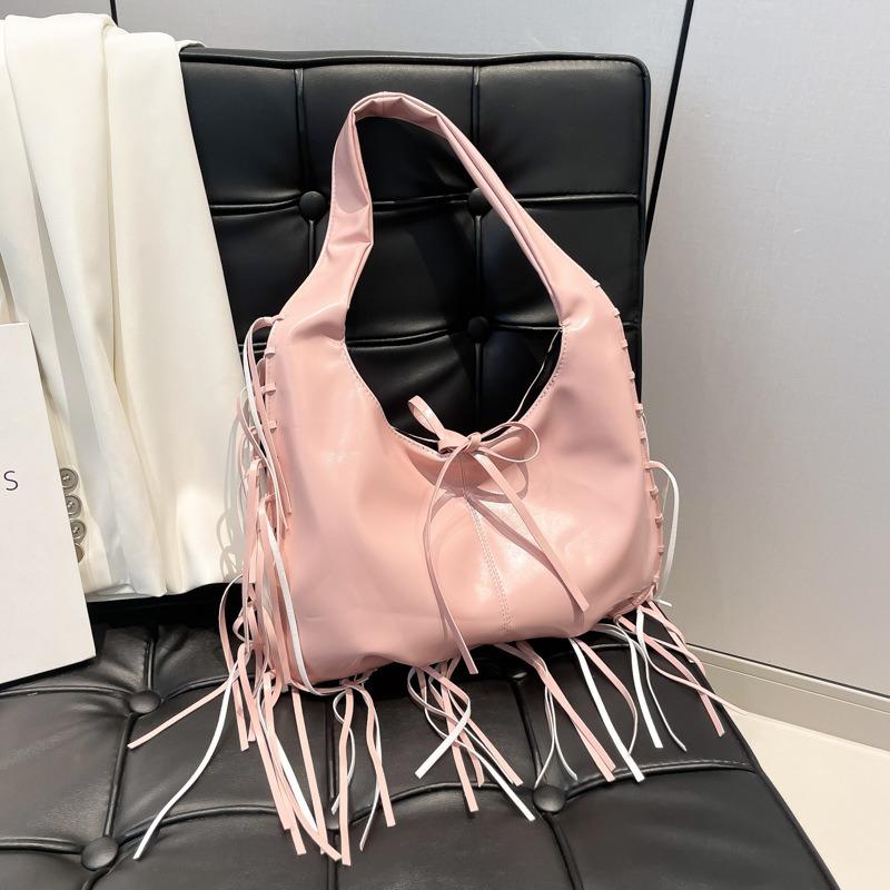 Retro High-Sense Mode Quaste Große Kapazität Tote Vielseitig Lässig Einfach Knödeltasche Unterarm Handtasche