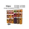 42PCS Kitchen Pantry Storage Containers Set, Airtight Sealed Lids, BPA-Free Plastic Canisters for Cereal, Rice, Flour & Sugar