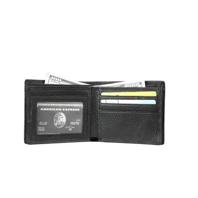 Men's Genuine Leather Bifold Wallet Classic Retro Wallet Thickened Multi-Layer Card Slots for Business Cash & Cards (Black/Brown)
