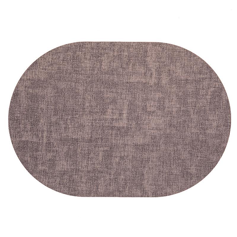 Nordic Oval Fabric Texture Placemat - Waterproof, Oilproof, Heat Insulation, Anti-Scald Mat 