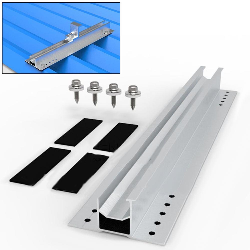 High Quality Solar Mounting Rails 1Set Backup Mini Rail Aluminum Alloy Silver Aluminum Aquaculture Bracket Commercial