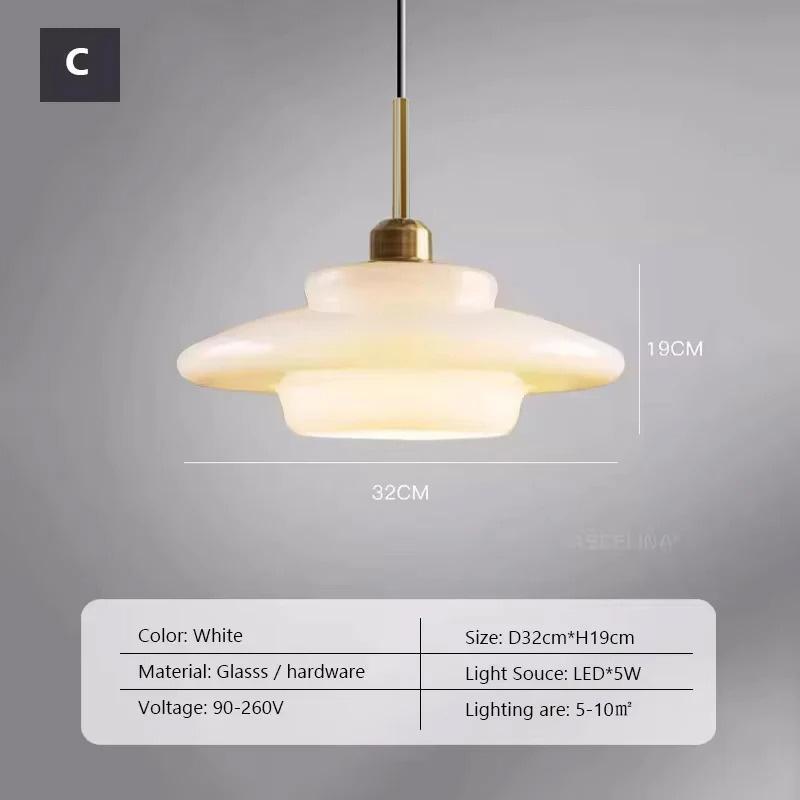 Glass Pendant Light Nordic Cream Suitable For Restaurant Restaurant Coffee Shop Bar Study Room Indoor Decoration Chandelier