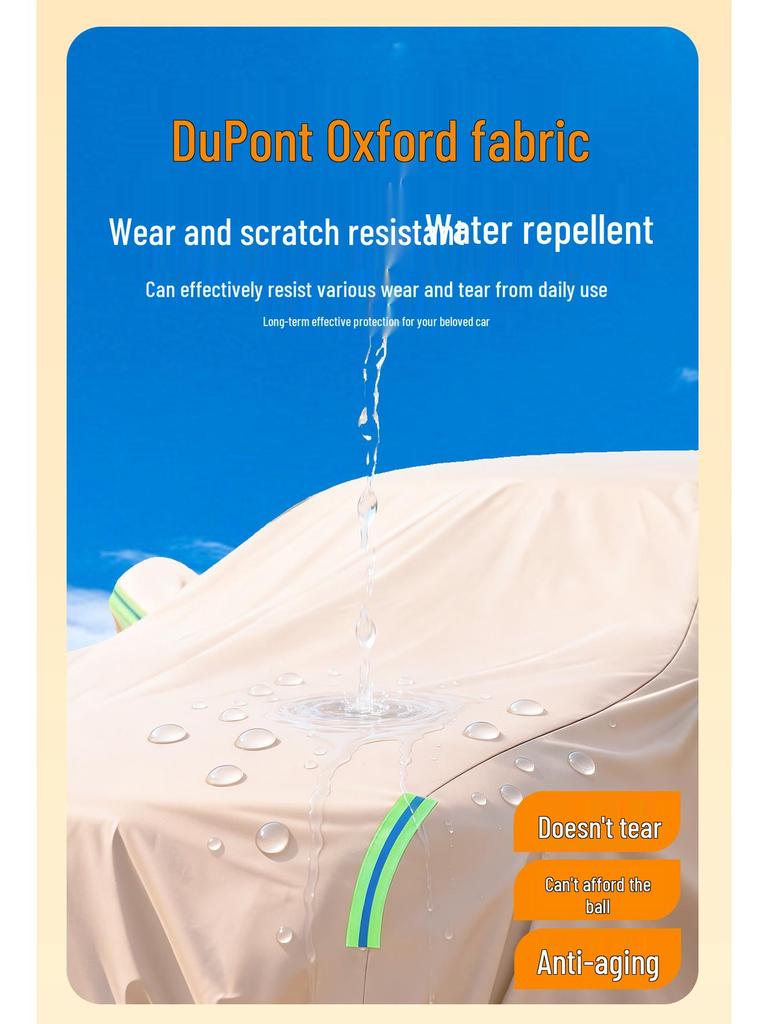 Thickened Oxford Car Cover: Full Protection & Heat Insulation with Cotton Layer