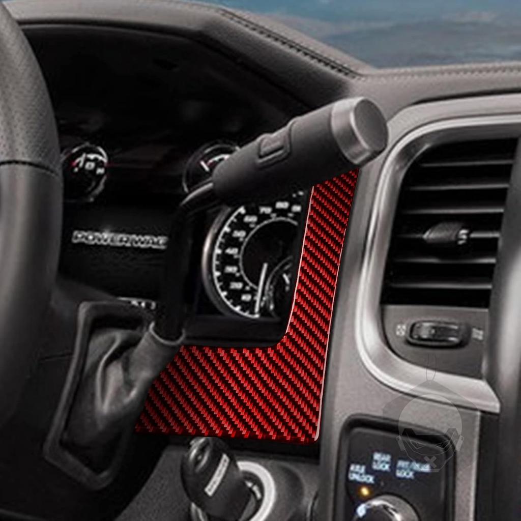 Red Carbon Fiber Dashboard trument Speedometer Tachometer Frame Panel Cover Car Interior Compatible with Dodge Ram 1500/2500/3500 2013 2014 2015 2016