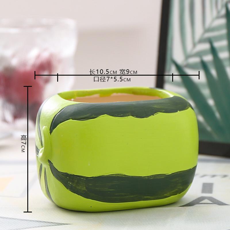 Handmade Ceramic Flower Pot for Succulent, Cute Fruit, Creative Vase, Simple Home and Room Decoration