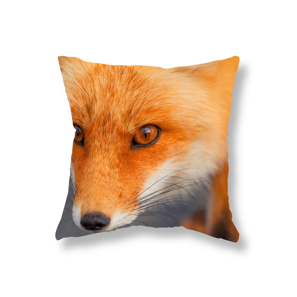 Cute Little Fox Throw Pillow Cover Animal Pillow Cover Sofa Car Decor Office Game Chair Cushion Cover Room Home Decor