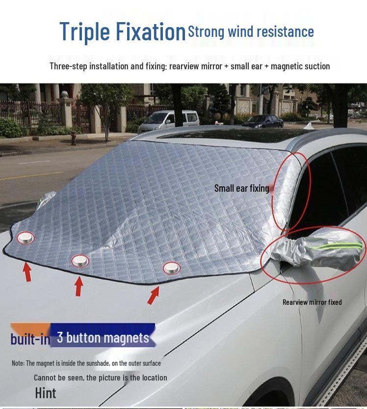 All-Weather Car Cover: Snow, Sun & Frost Shield 116x147 cm