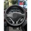 Black Car Accessories Perforated Leather Interior Steering Wheel Cover Trim For Mitsubishi Pajero 2008 2009 2010 2011 V73 L200