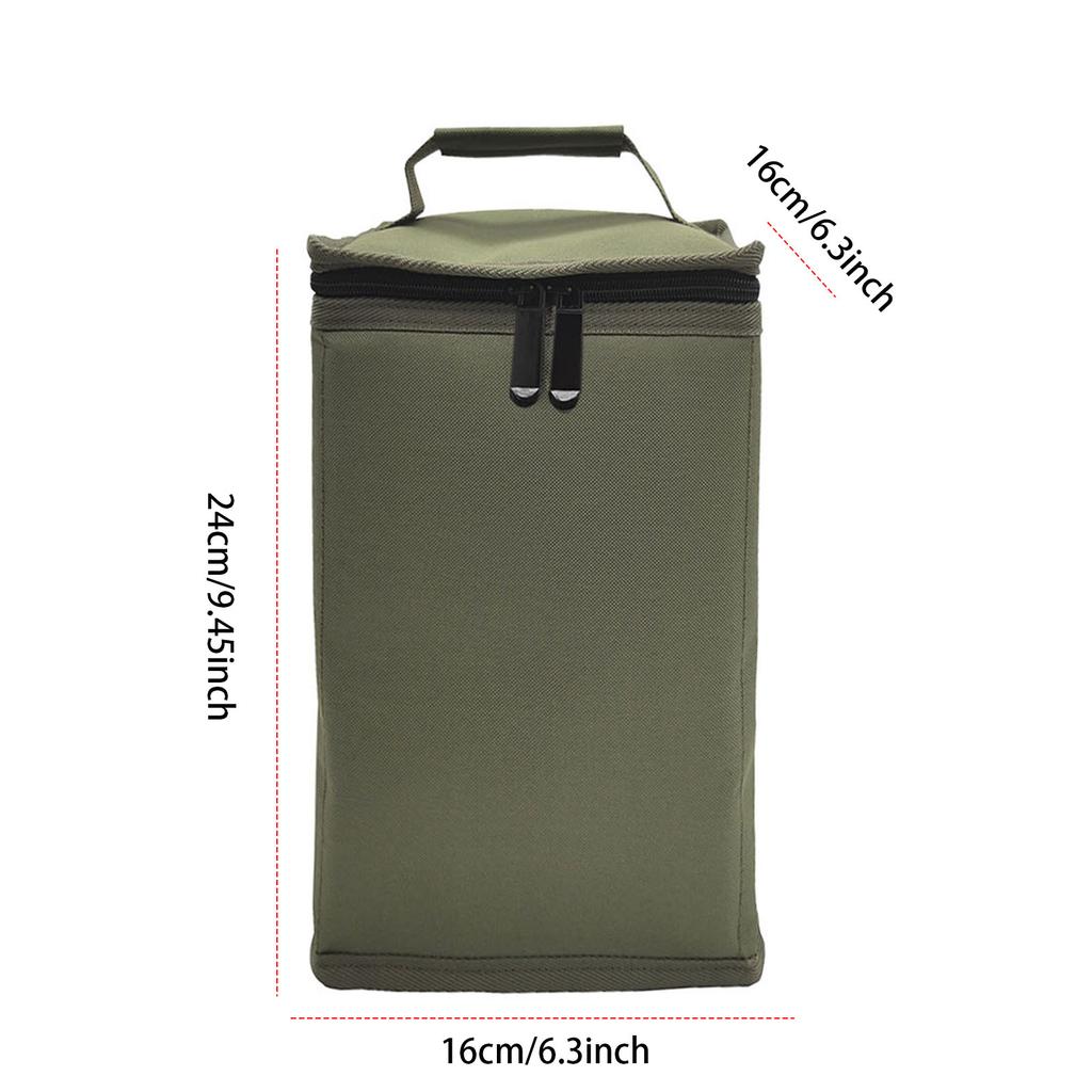600D Oxford Fabric Can Storage Box with Handle and Zipper Butane Fuel Tank Cover Easy To Carry for Outdoor Camping Cooking