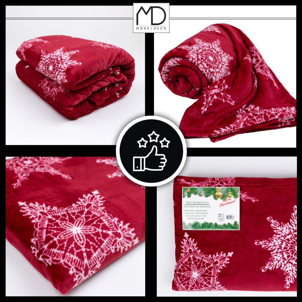 Christmas blanket, Christmas blanket, snowflake blanket, red, Christmas gift
