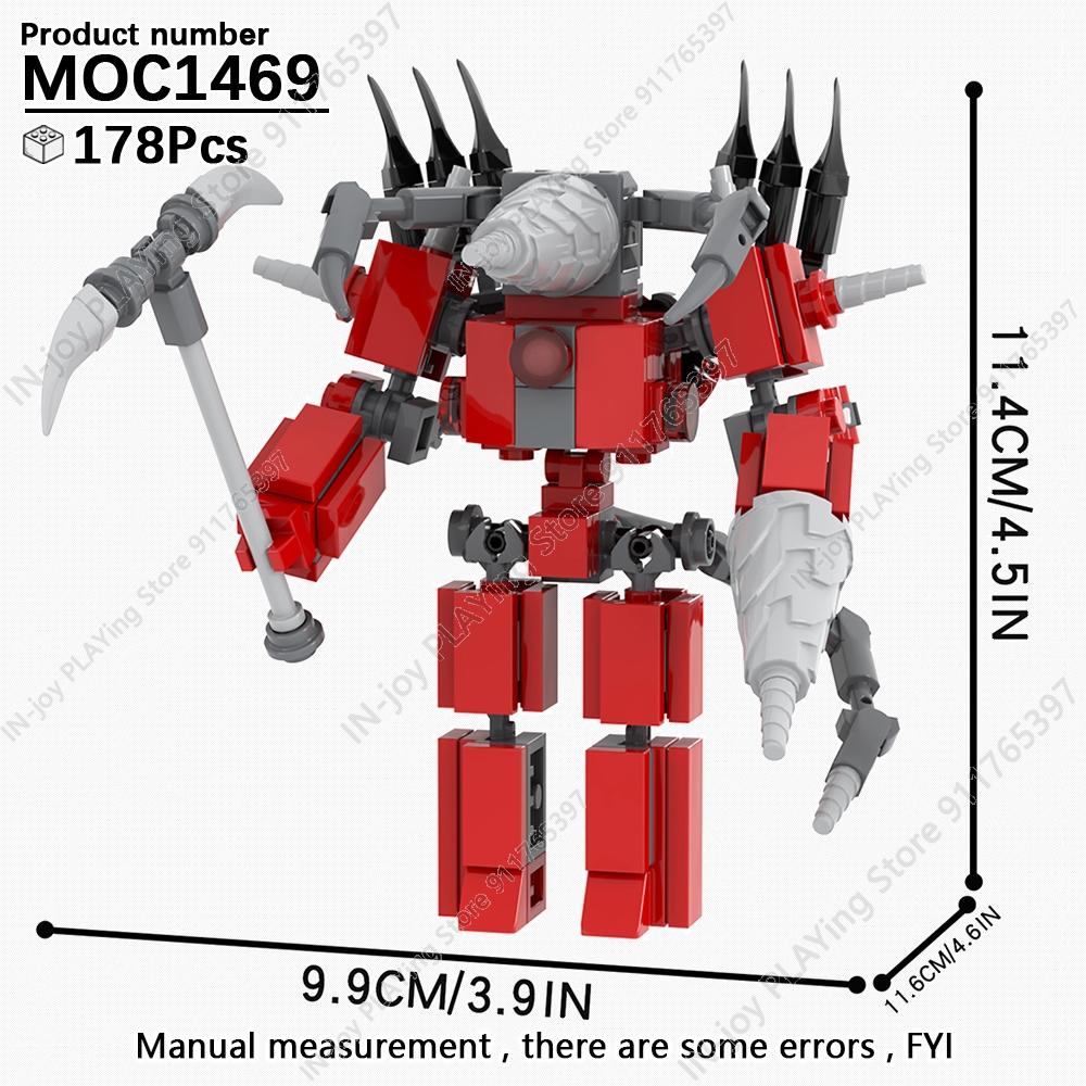 MOOXI Set di Figure Skibidi Toilet Man TvMan Cameraman Speakerman Blocchi da Costruzione Modello MOC Mattoncini Giocattoli per Adulti Bambini Regalo di Compleanno