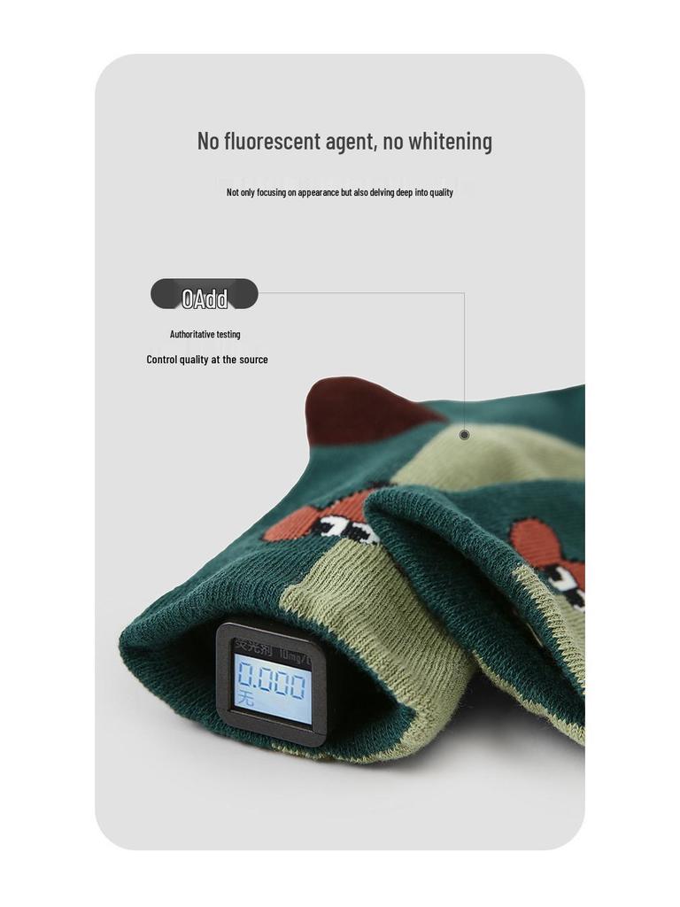 2025 Autumn/Winter Kids' Color Block Dog Socks - Cotton, Odor-Resistant, Versatile Sports Socks for Boys