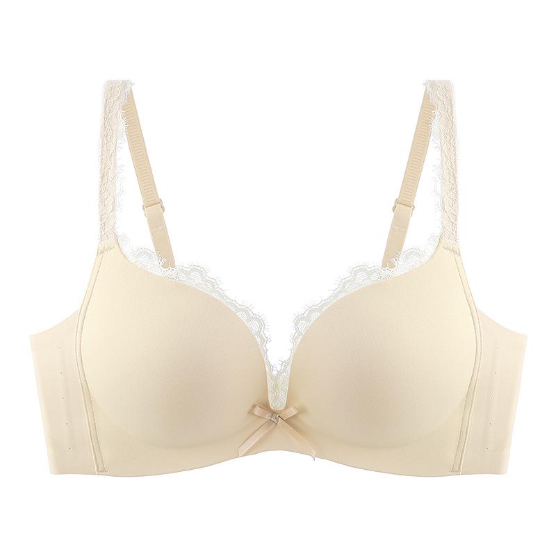 Lace Deep V Bra with Adjustable Side Support & Anti-Sagging Design
