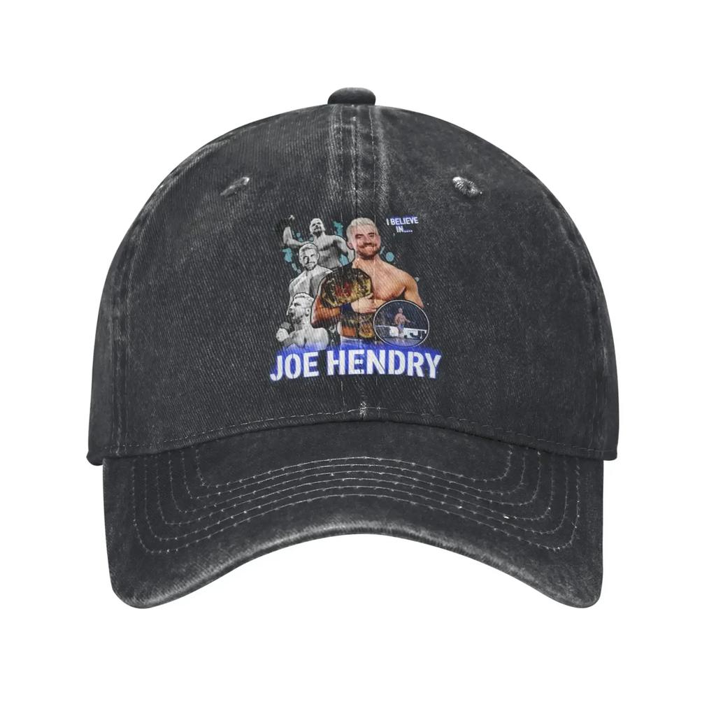 Say His Name Joe Hendry Unisex Women Baseball Cap Distressed Denim Hats Cap Retro Outdoor Workouts Adjustable Snapback Hat