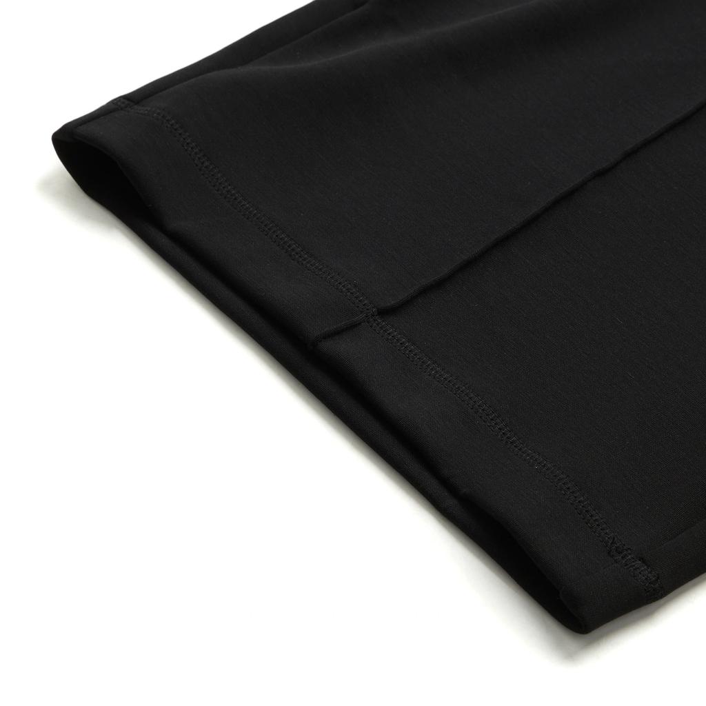 Li Ning Sports Lifestyle Series Solid Color Mid Waist Drawstring Loose Straight Casual Shorts Women Shorts Black AKSU224-3