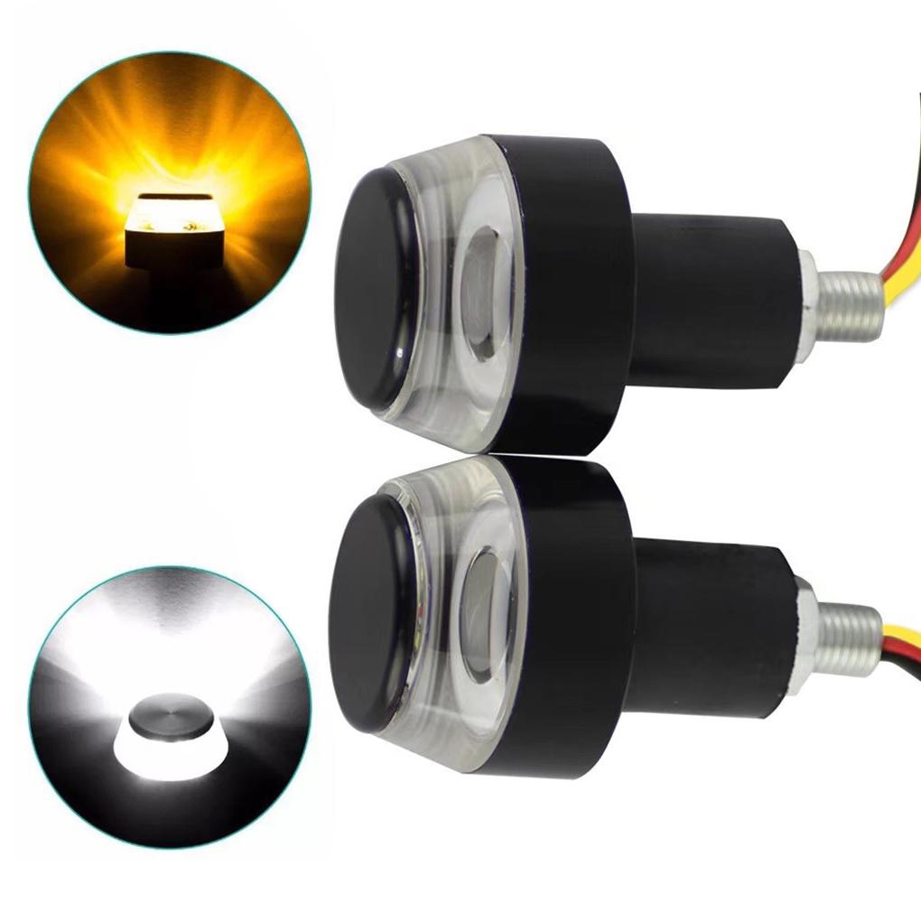 1 Pair Motorcycle LED Turn Lights Night Riding Safety End Mount Signal Lamps Motorbike Indicators Automobile Outdoor Lighting