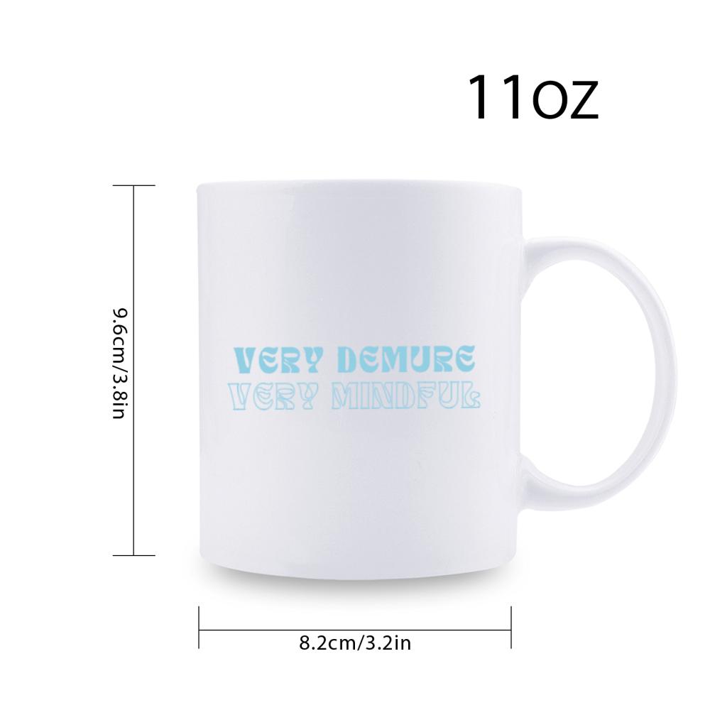 

2 шт. керамическая кофейная кружка 3А класса 11 унций очень скромная очень внимательная для украшения комнаты на Хэллоуин, подарок на день рождения, Рождество, праздник 301-400ml