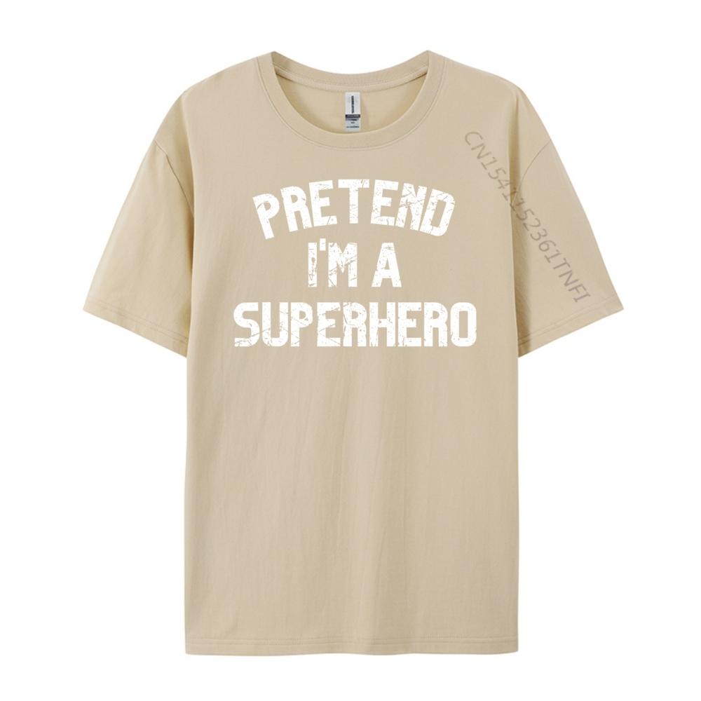 Pretend I M A Superhero Lazy Halloween Costume Party Shirts Graphic Tee Halloween Man Tops Tees Illustration