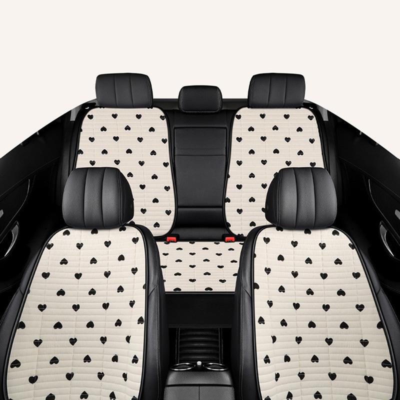 New Fashion Cartoon Bear/Love Print Washable Car Seat Cover Cushion Cute Car Seat Mat Backrest Decor Car Styling Interior