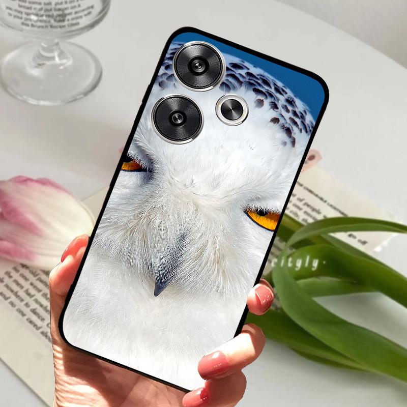 For POCO F6 Pro 5G Case POCOF6 Shockproof Soft TPU Silicone Phone Cover For Xiaomi POCO F6 Pro Capa F 6 Cartoon Matte Bumper