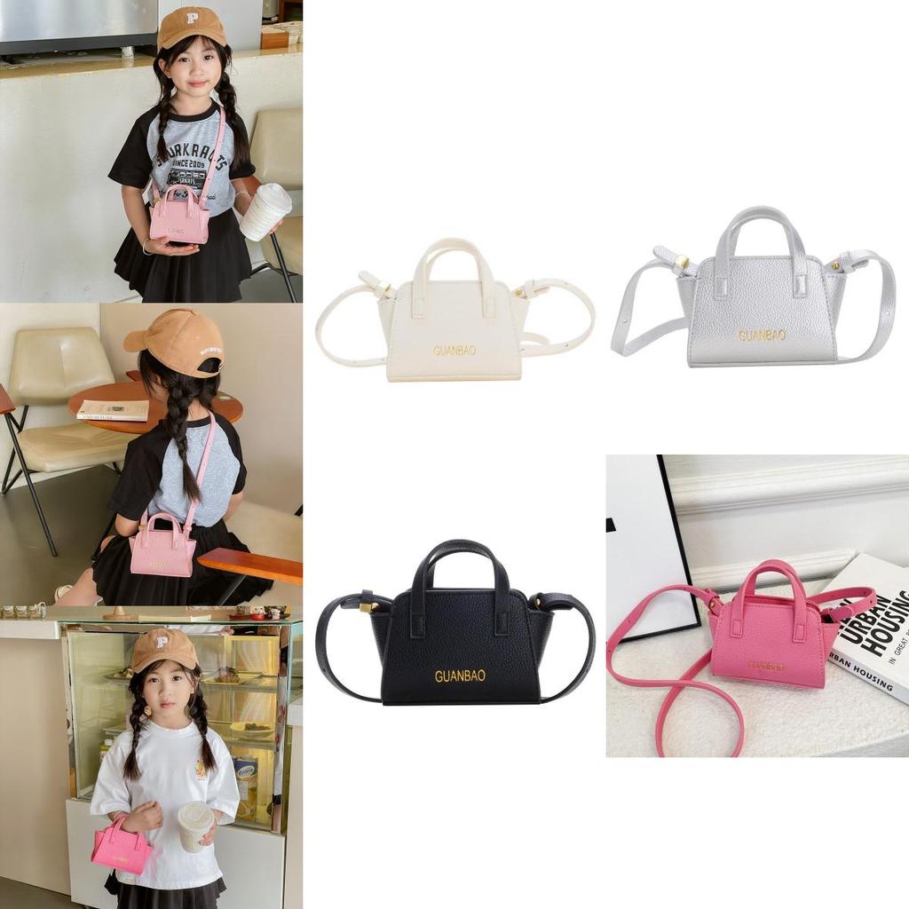 Fashionable Korean Style Mini Shoulder Bag For Kids In Trendy Solid Colors