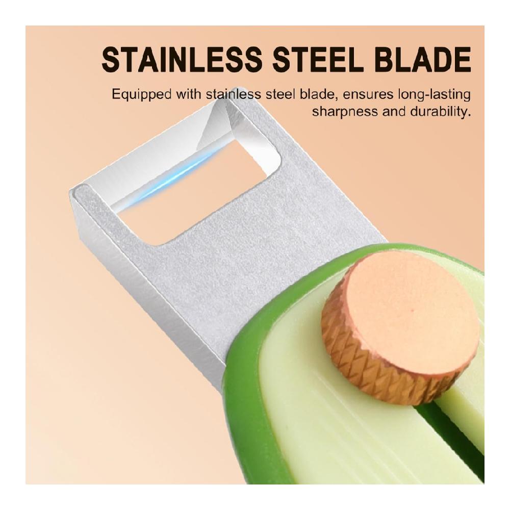 Avocado shaped fruit and vegetable peeler - stainless steel blade, portable keychain, suitable for apples, cucumbers, potatoes,
