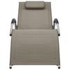 Sun Lounger Textilene Taupe and Grey