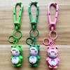 Adorable Cartoon Frog Keychain Silicone Key Accessory For Bags And Cars