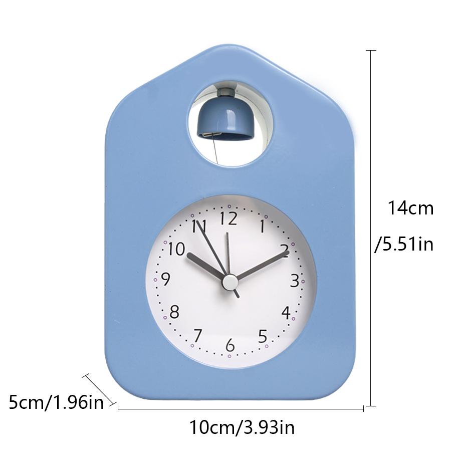 1pc simple metal cartoon quartz alarm clock, living room desktop/bedroom bedside silent night light clock