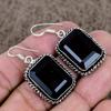 Black Spinel Gemstone Handmade 925 Sterling Silver Jewelry Earring 1.77" KKG-1006