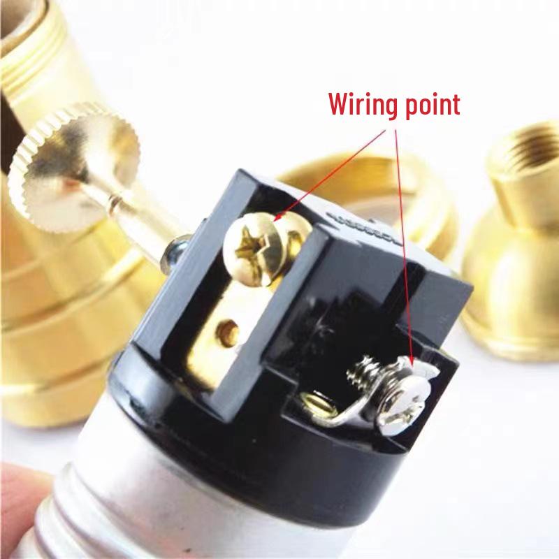 Retro Edison Antique Copper Lamp Socket E26/E27 Brass DIY Pendant Holder