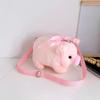 Pink Piglet Plush Bag Korean Large Capacity Lady Shoulder Bag Ins Cute Doll Messenger Bag Mountaineering Bag Christmas Gifts