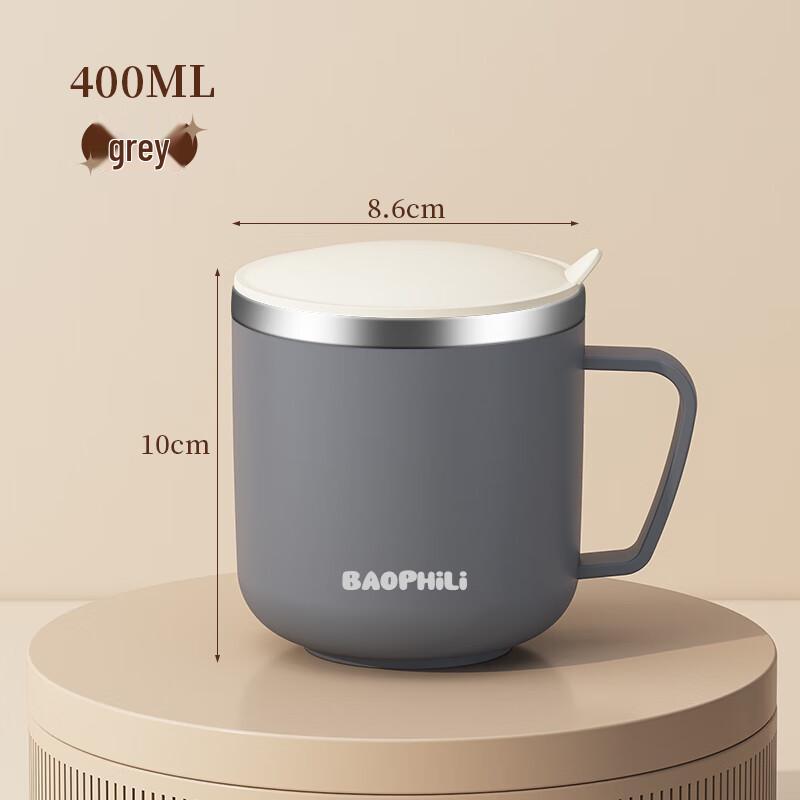 Jiemengzhe 400ml 304 Stainless Steel Oatmeal Mug