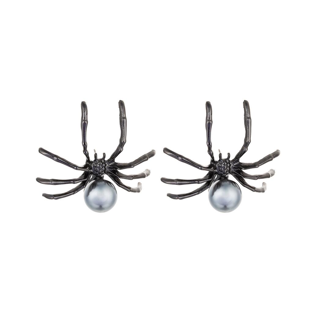 European and American Niche Style Halloween Spider Earrings Ins Personality Design Horror Elements Skull Stud Earrings