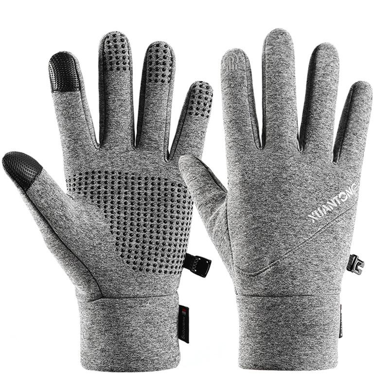 New outdoor sports thermal gloves autumn and winter elastic touch screen gloves