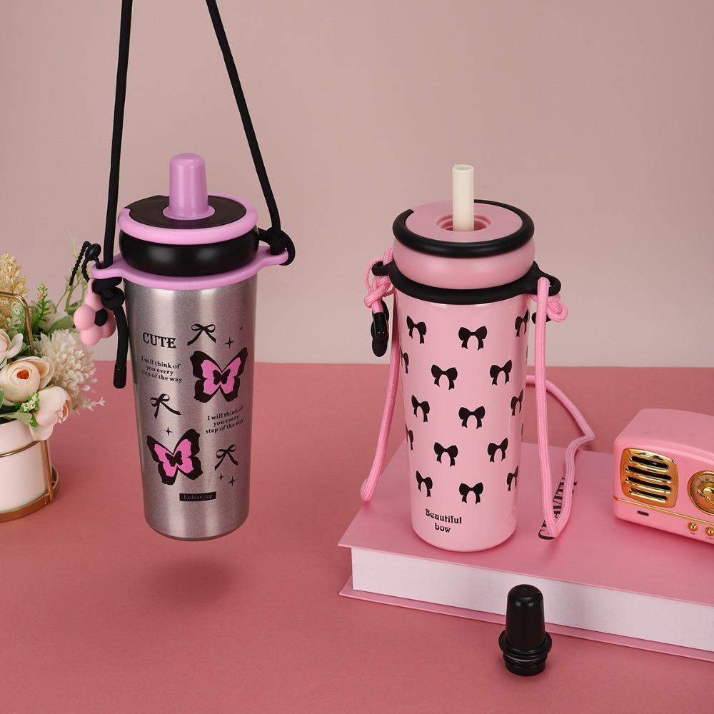 Large Capacity Straw Thermal Cup Leak-proof Car Water Cups Durable Coffee Mug Travel