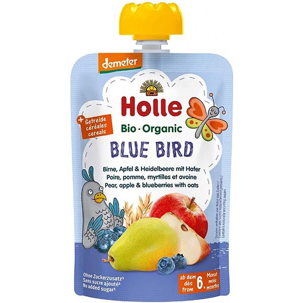 Holle Blue Bird Pouch Puree 100g 12 pieces