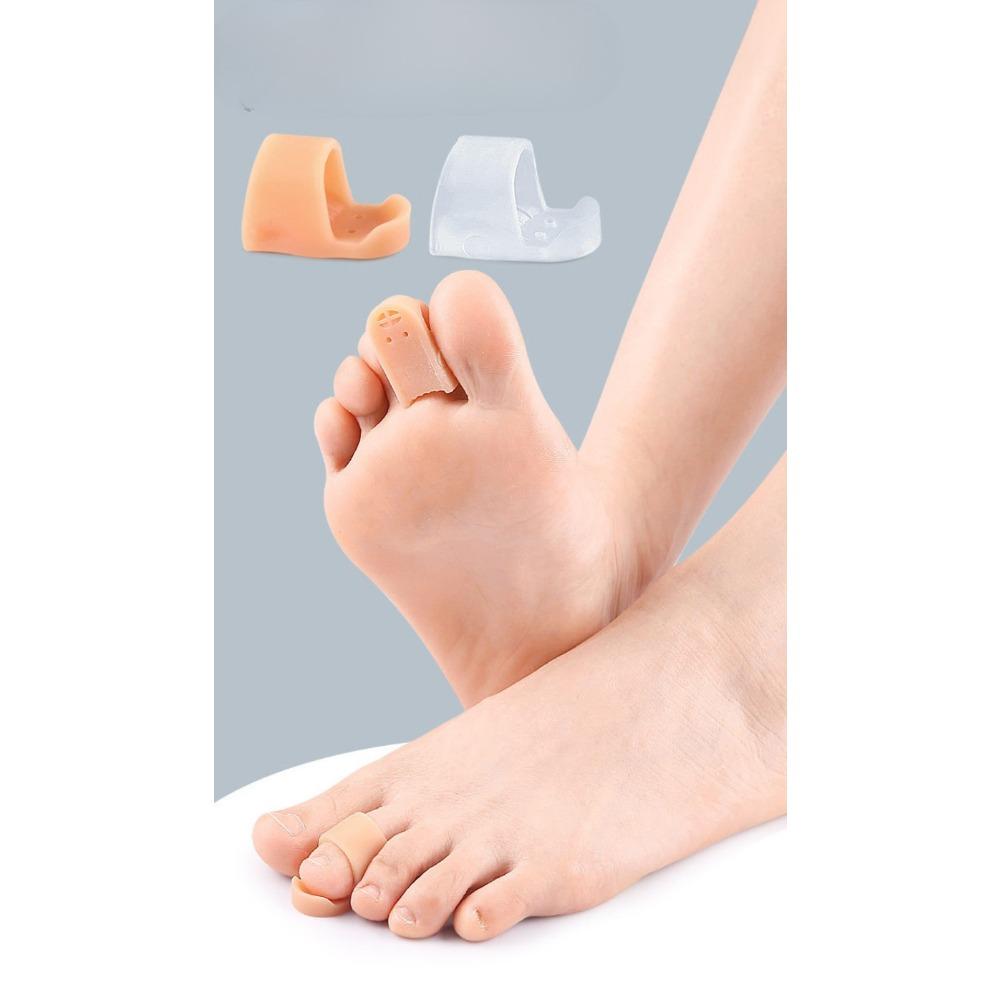2PCS Toe Separator Orthotics for Foot Discomfort Repair Overlapped Toes (Pink/White)