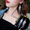 Pearl & Zircon Tassel Earrings