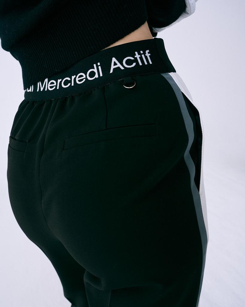 Maleudimekeuleudiagtipeu Actip Two-Tone Slacks Black