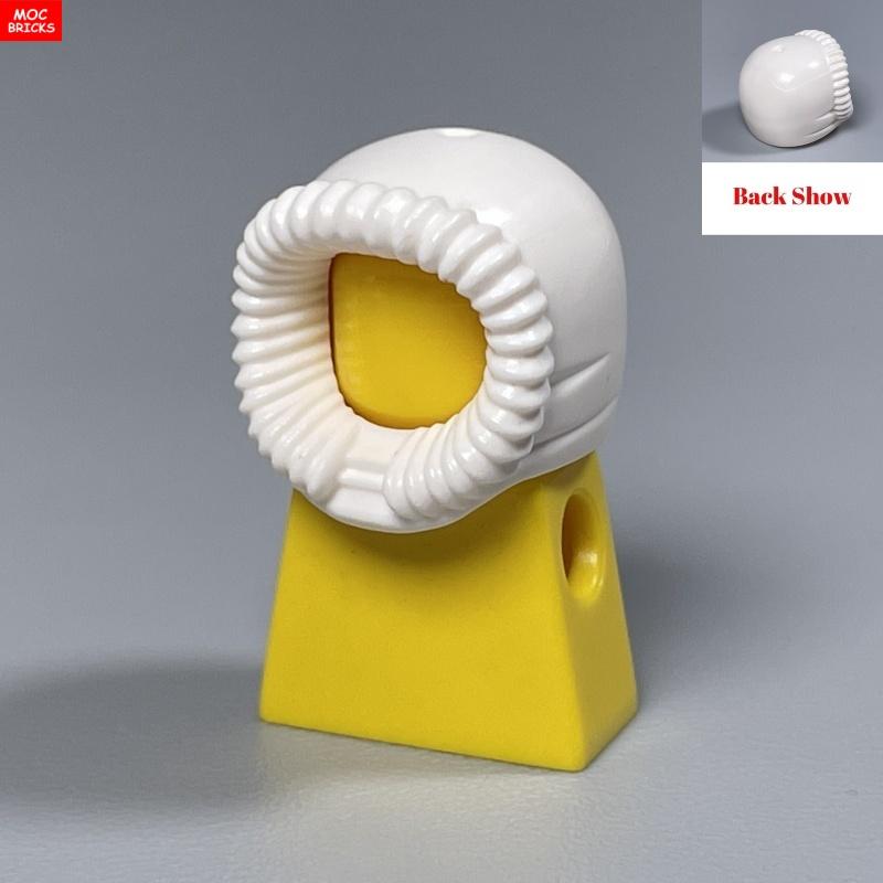 MOC Blocks White Down Cap Hat Headgear Ideal For 4cm Figure Wear Artificial leather Cape Soldier Cloak Learning Construction Bricks Toy