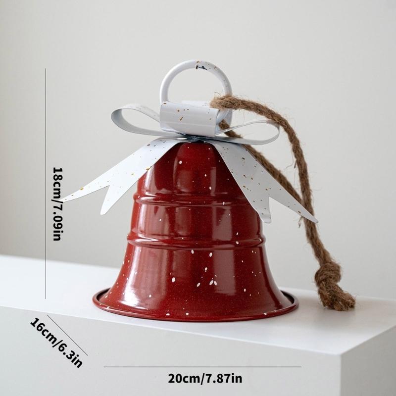 Weihnachtsglocke Ornament Metallglocke Hängende Dekoration für Weihnachtsbaum Tür Fenster Innen- und Außendekoration